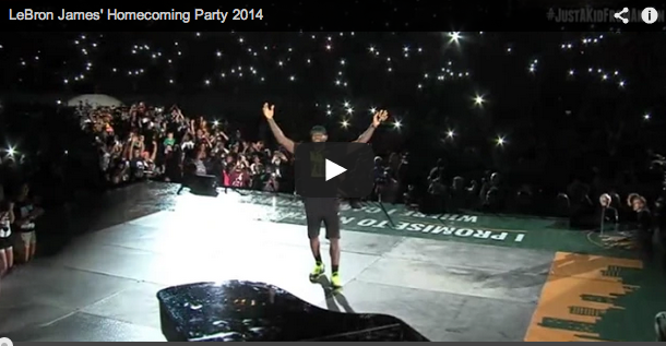 LeBron James' Homecoming Party 2014 video, a must watch