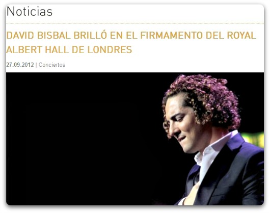 David Bisbal brillo en el firmamento del Royal Albert Hall de Londres