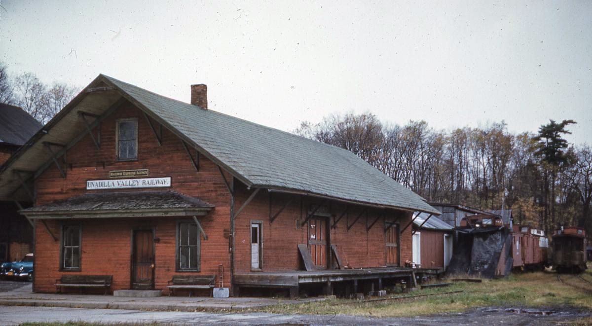 Vintage Railroad Pictures Unadilla Valley Railroad Depot, New Berlin about 1960