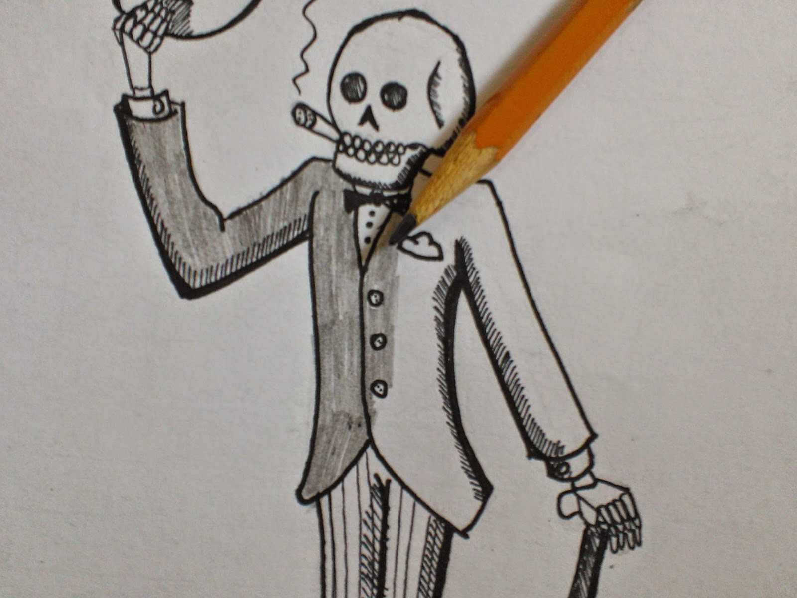 El Cuaderno de Dibujos: ¿Como dibujar una calavera del Día de Muertos?