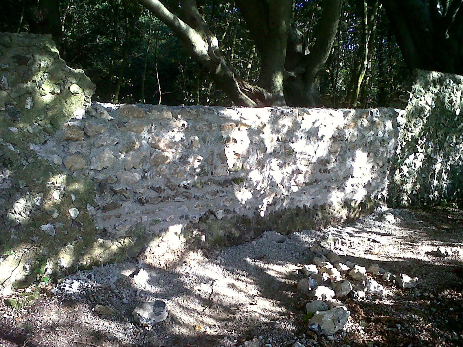 Flint walling in Stanmer Park Sussex Nature Notes