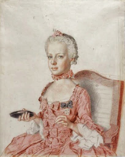 Portraits de la famille impériale par Jean-Etienne Liotard Jean-Etienne+Liotard+(Swiss-French+artist,+1702-1789)+Maria+Antonia+(Marie-Antoinette)+archiduchesse+d'Autriche+(1755-1793)+1762