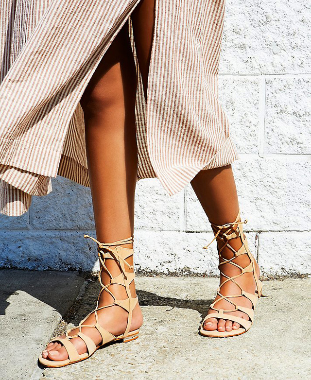 Summer trend, lace up sandals, gladiators, free people