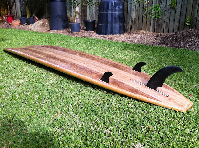 wood surfboard