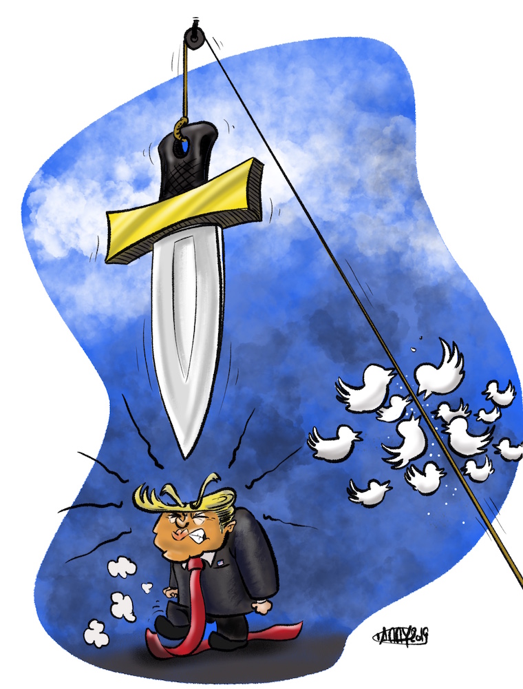 'The Sword of Damocles,' then, takes on vivid meaning: He lives each day with the knowledge that his fate is hanging by the slenderest of threads.