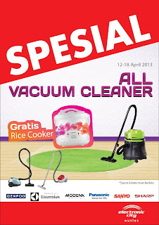 Beli vacuum cleaner gratis rice cooker