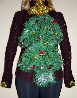 christmas tree ugly sweater garland diy idea