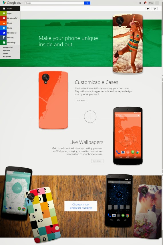 Google, ετοιμάζει online store να φτιάχνεις δικές σου θήκες και live wallpapers