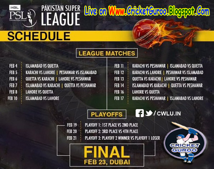 2026 PAKISTAN SUPER LEAGUE SCHEDULE intelligence overview