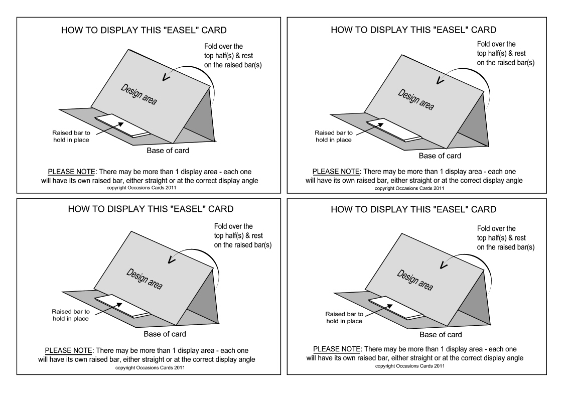 SIMPLY CRAFTS Easel Card Recipient's Instruction Sheets Click to enlarge