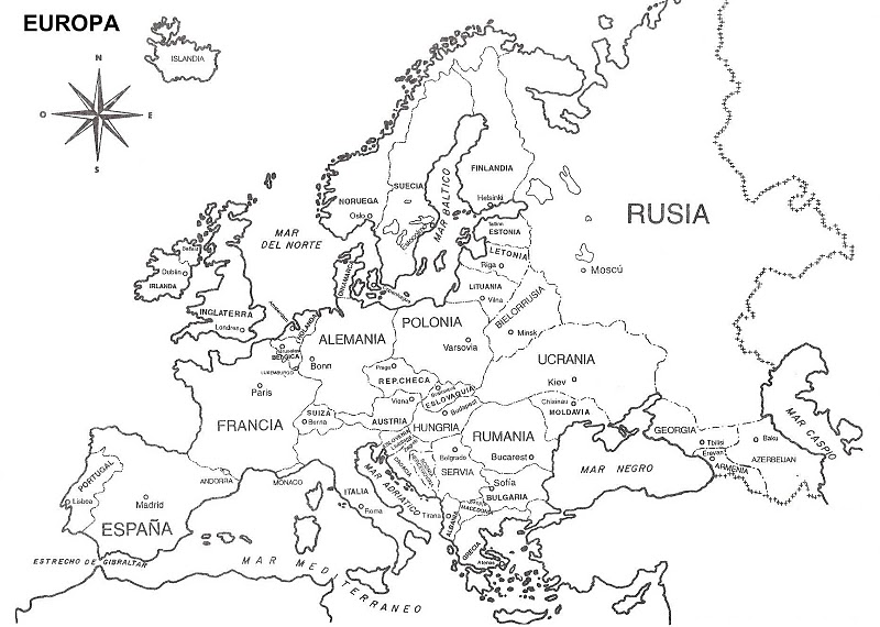 MAPA POLITICO EUROPA BLANCO Y NEGRO - Imagui MAPA POLITICO EUROPA BLANCO Y NEGRO - Imagui