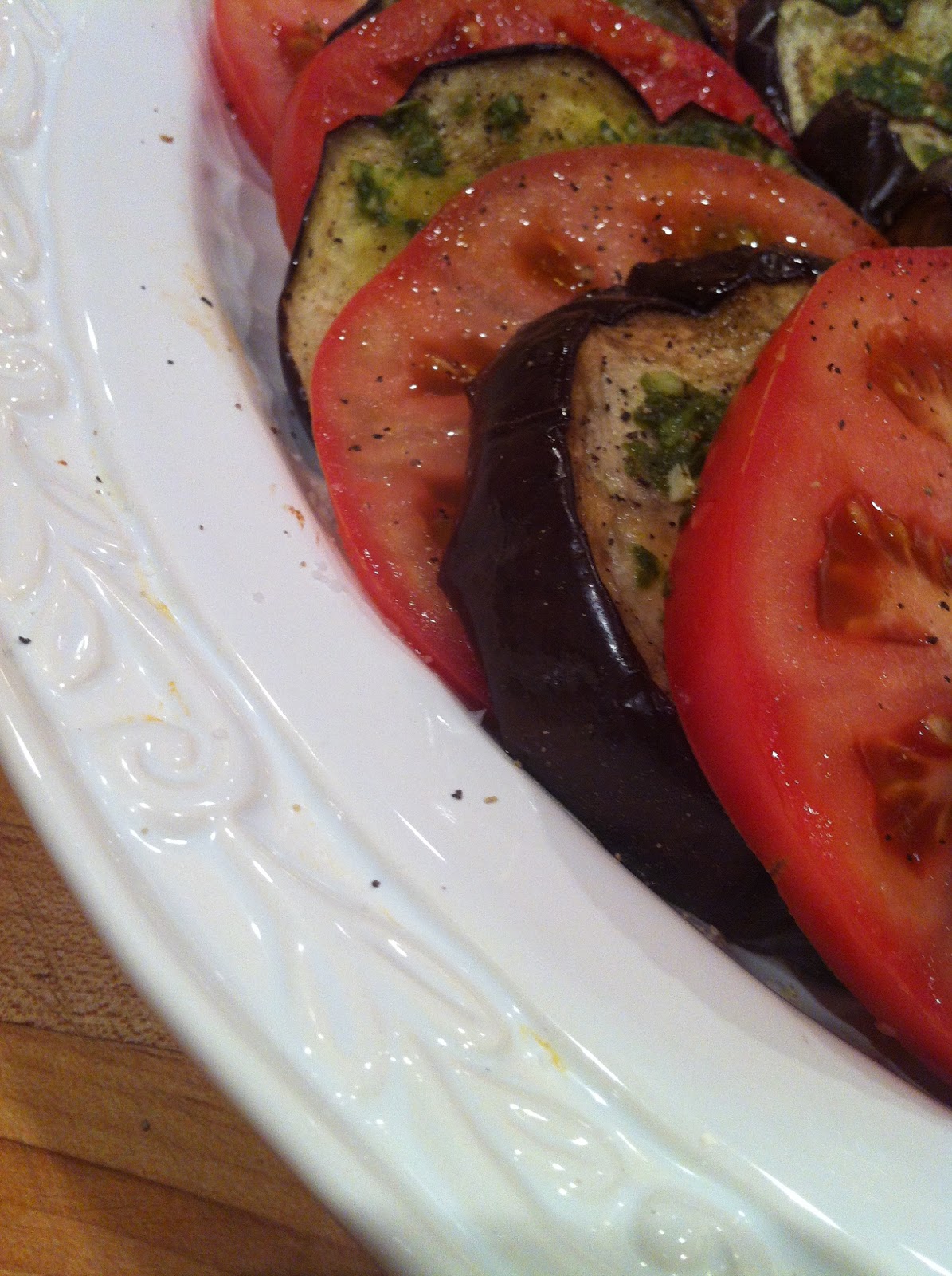 peace. love. & good food. Roasted Eggplant and Tomatoes + Lemon Basil