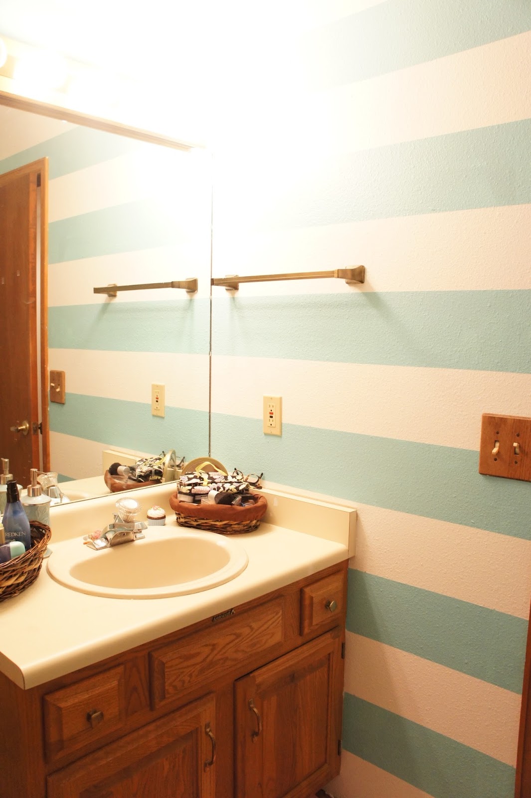 Striped bathroom walls Joan Ellen Cornell
