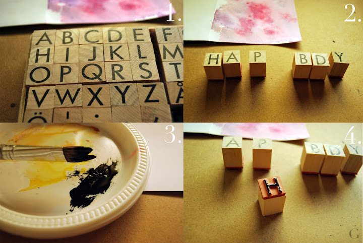 Twenty Two Eights: diy: Watercolour Birthday Card