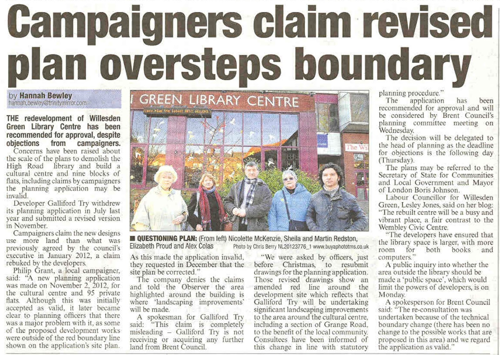 complaint about plans to demolish the complaint about plans to demolish the