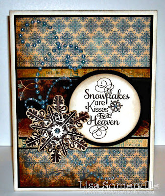 Stamps - Our Daily Bread Designs Sparkling Snowflakes/Snowflake Sentiments, ODBD Snowflakes Die.  Bo Bunny Snowfall Pattern Paper