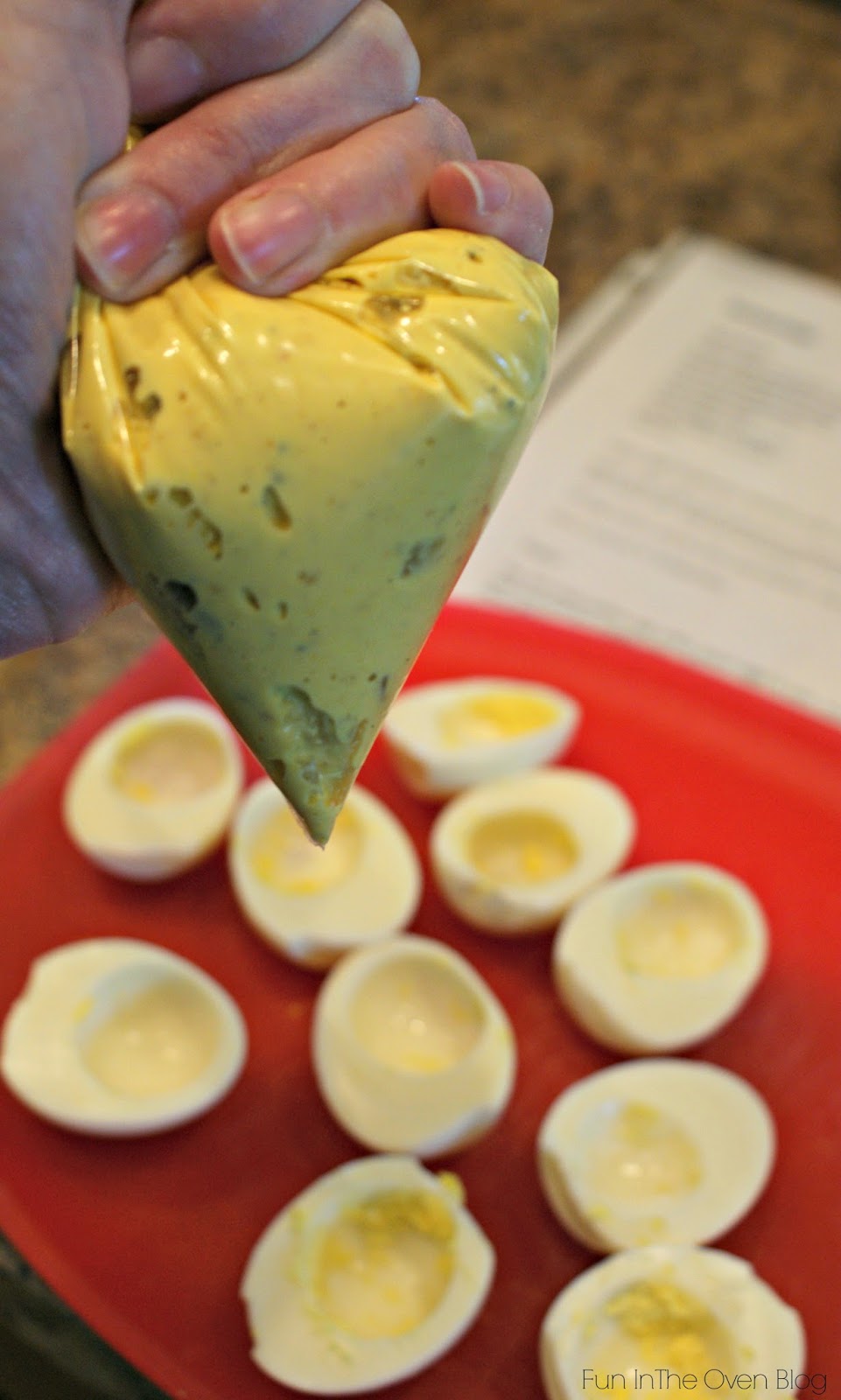 Fun in the Oven Deviled Eggs