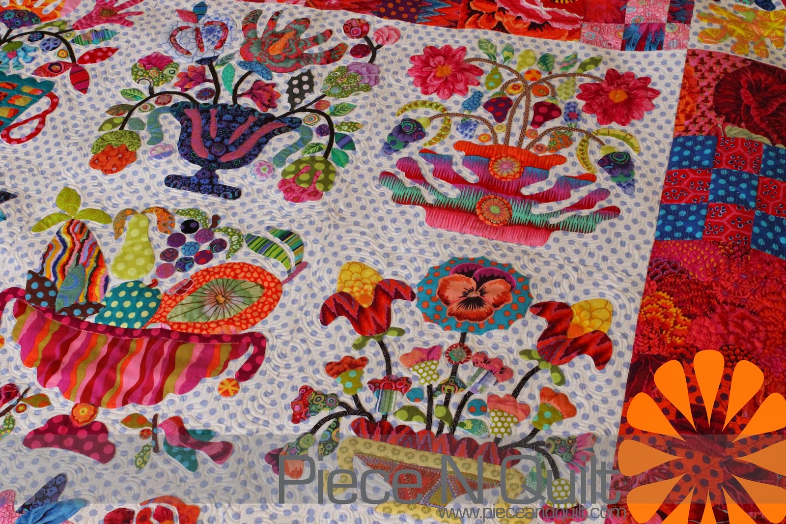 Piece N Quilt Free Motion Quilting An Applique Quilt