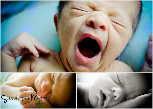 adorable baby yawning