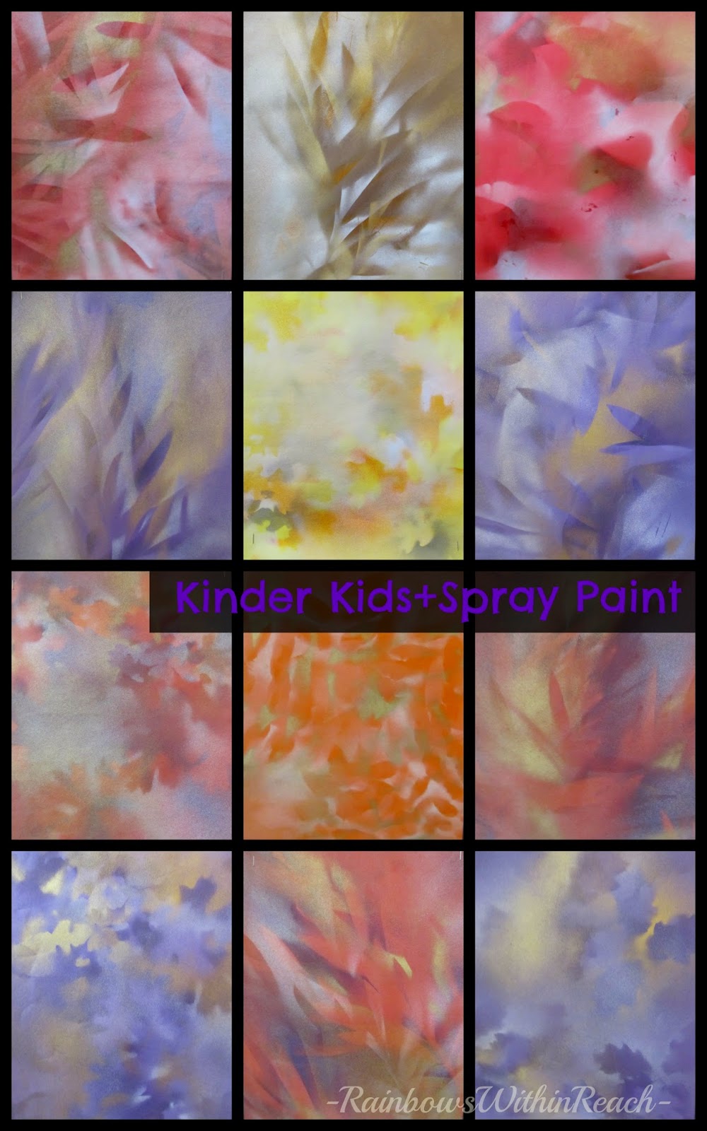 Kindergarten SPRAY PAINTED Nature Projects via RainbowsWithinReach