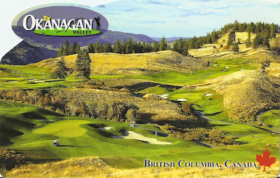 Postcard of a golf course in the Okanagan Valley