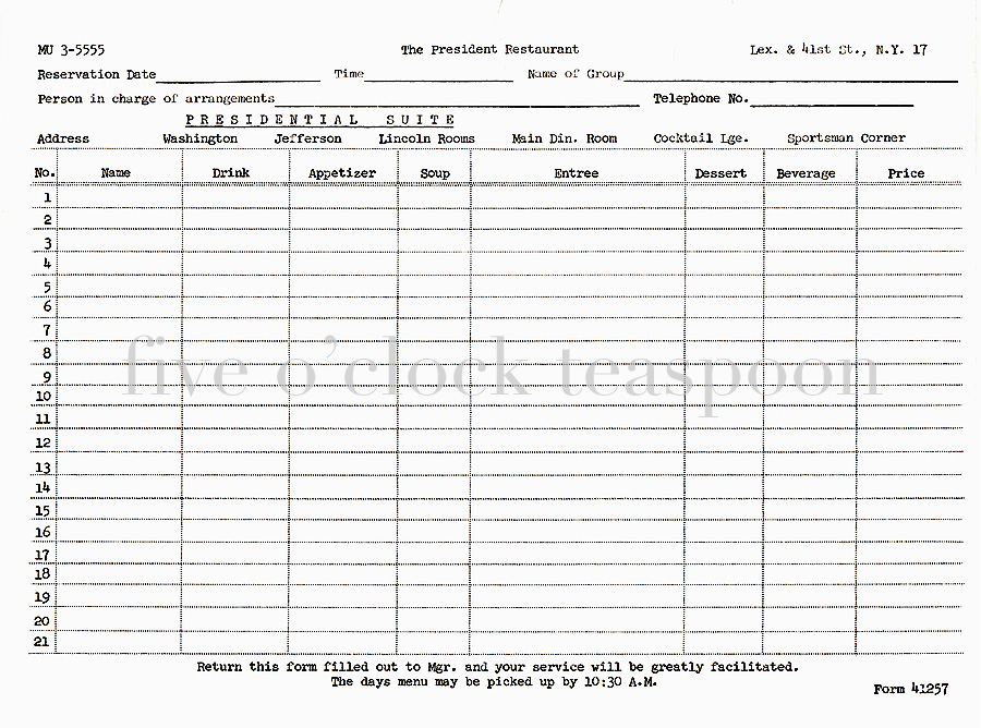 restaurant reservation template excel