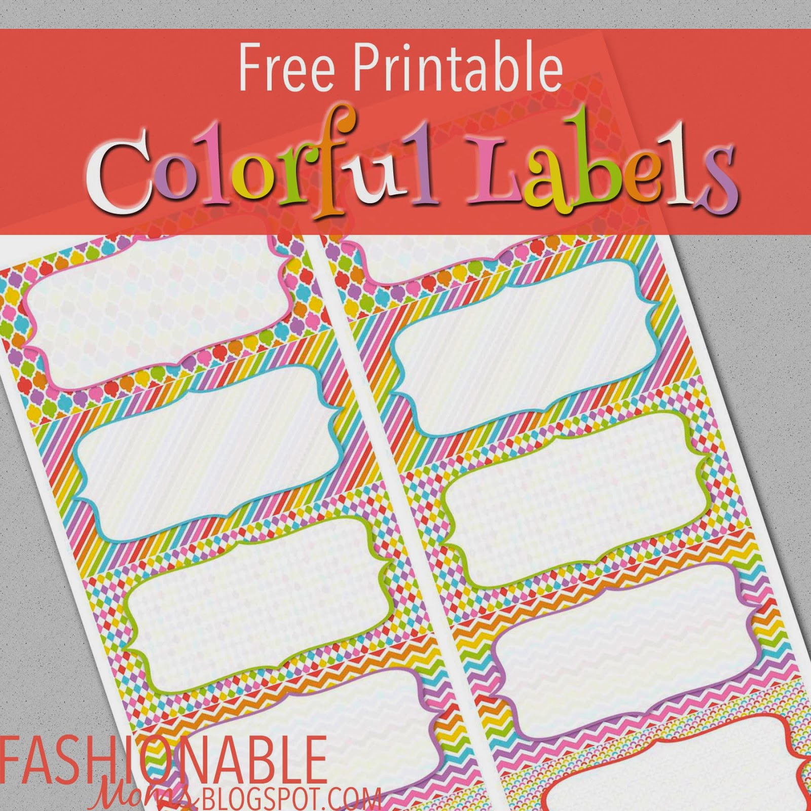 My Fashionable Designs Free Printable Colorful Labels