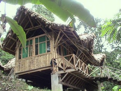 CONSTRUCCIONES CON MATERIALES BAMBU, TECHO DE PAJA O HOJAS DE PALMERAS