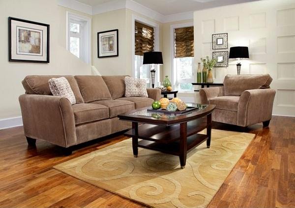 Warm living room furniture