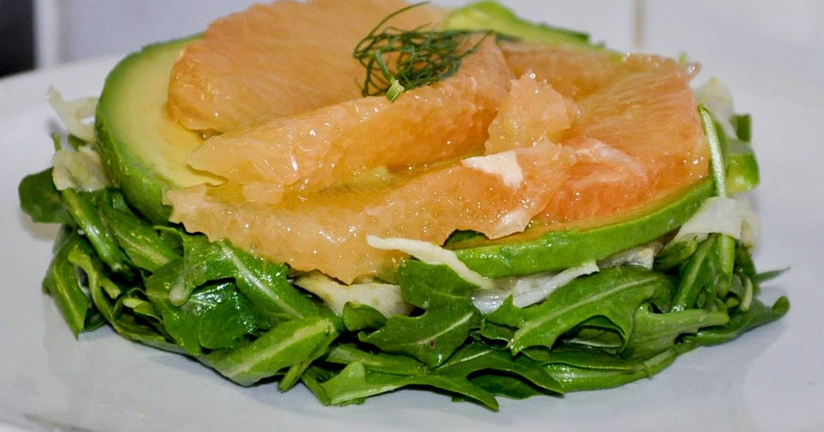 Arugula, Fennel, Avocado & Grapefruit Salad w/ Citrus Dressing Smart Mouth Superfoods