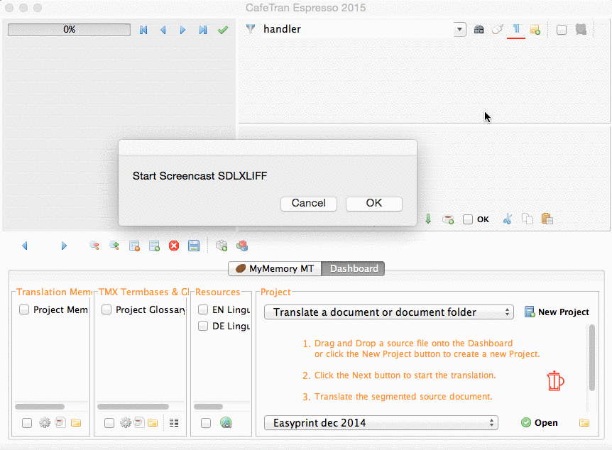 cafetran4mac sdlxliff sdltm and