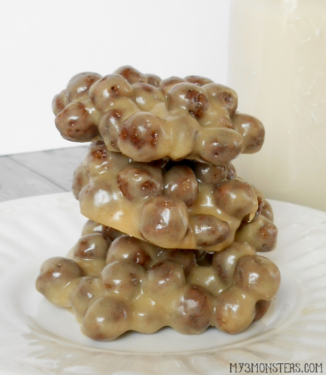 My 3 Monsters No Bake Cocoa Puffs Cookies