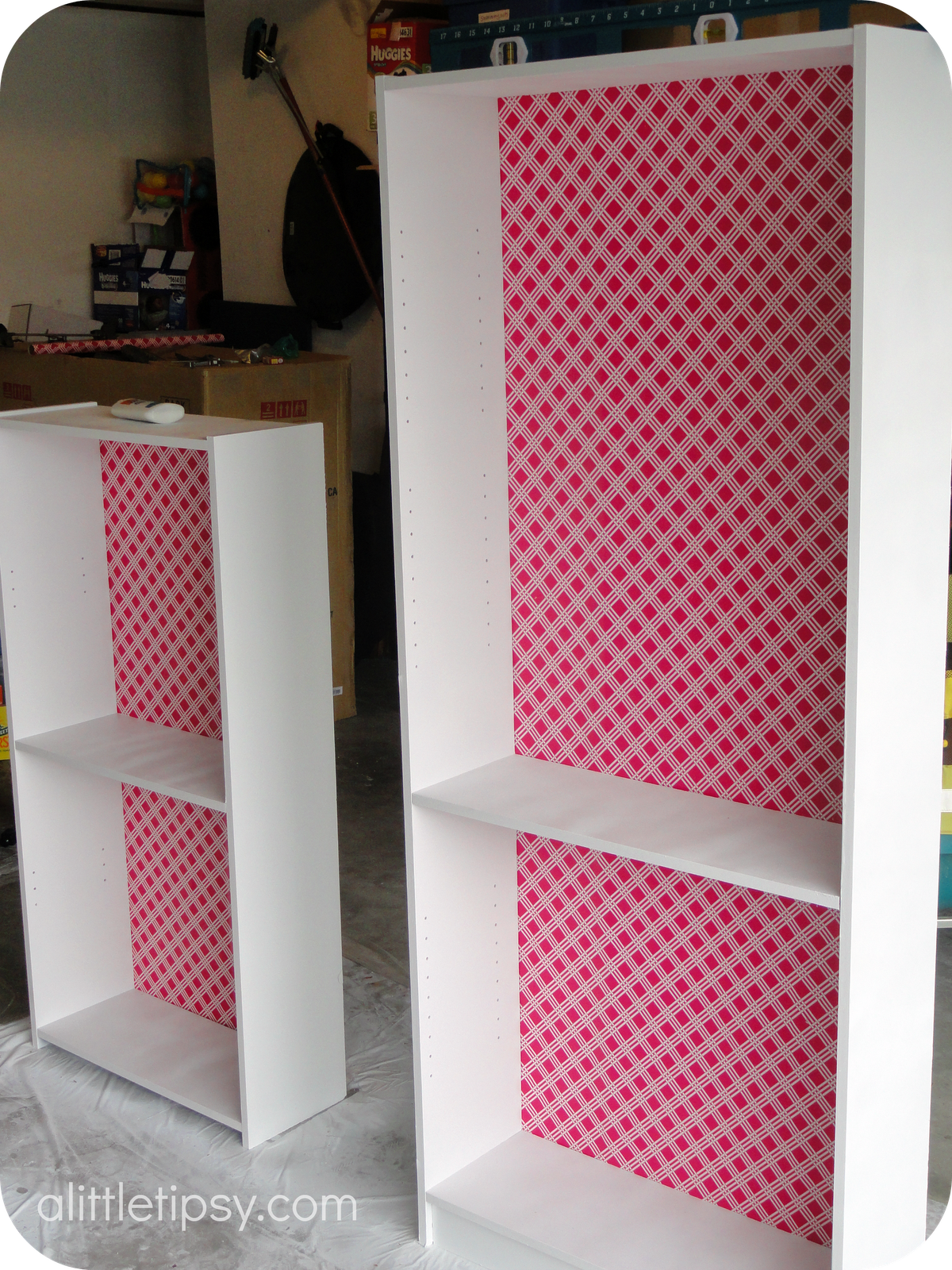 DIY bookshelf A Little Tipsy