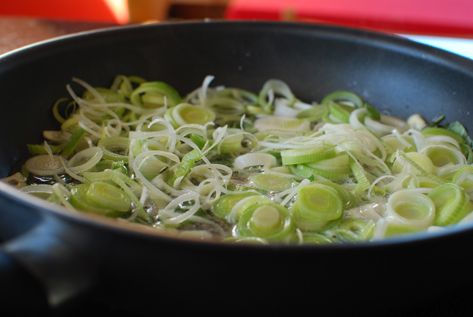 . Cod with Leeks and Basil