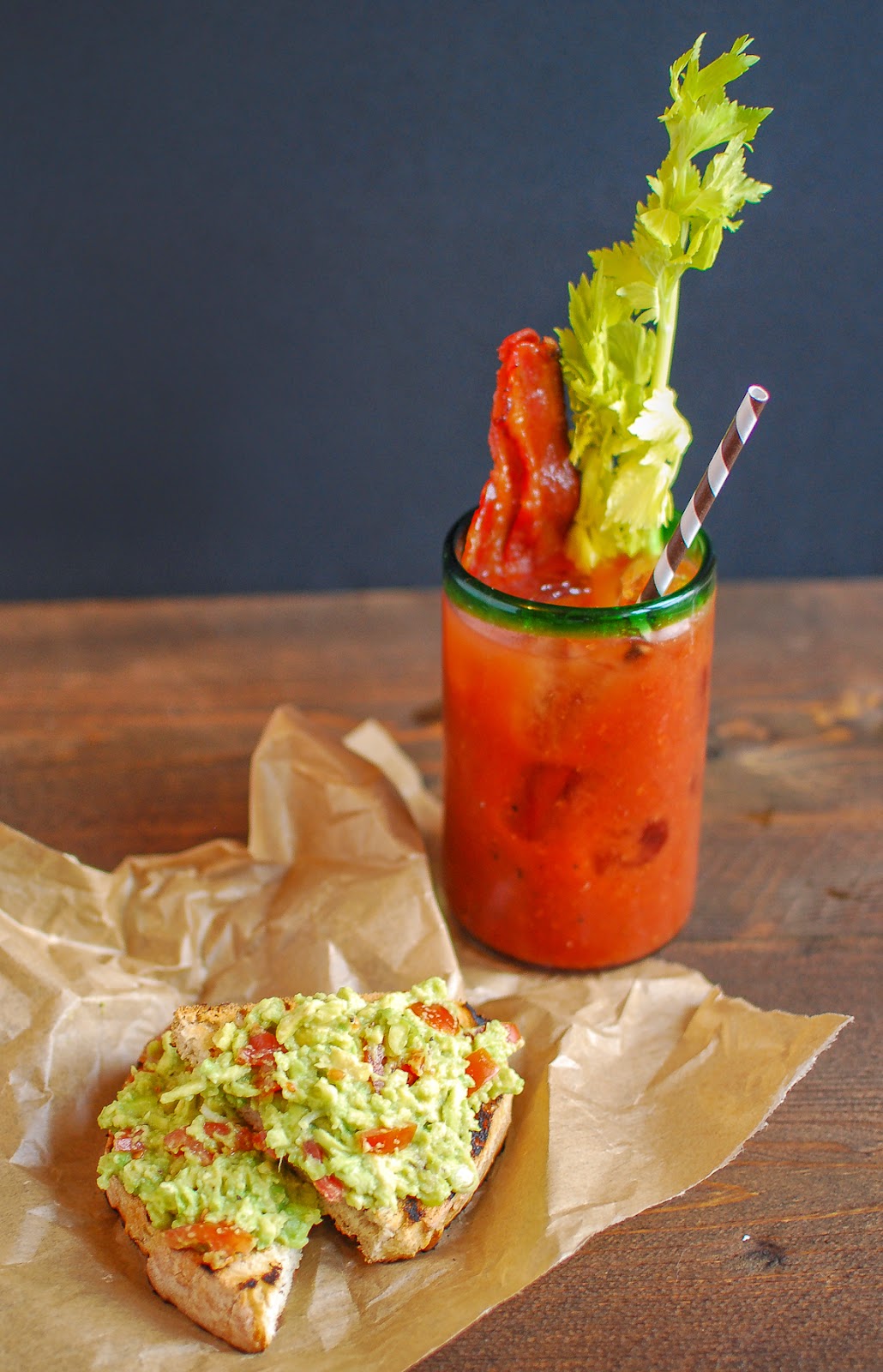 Ultimate Hangover Breakfast Bloody Mary with Sriracha Bacon and