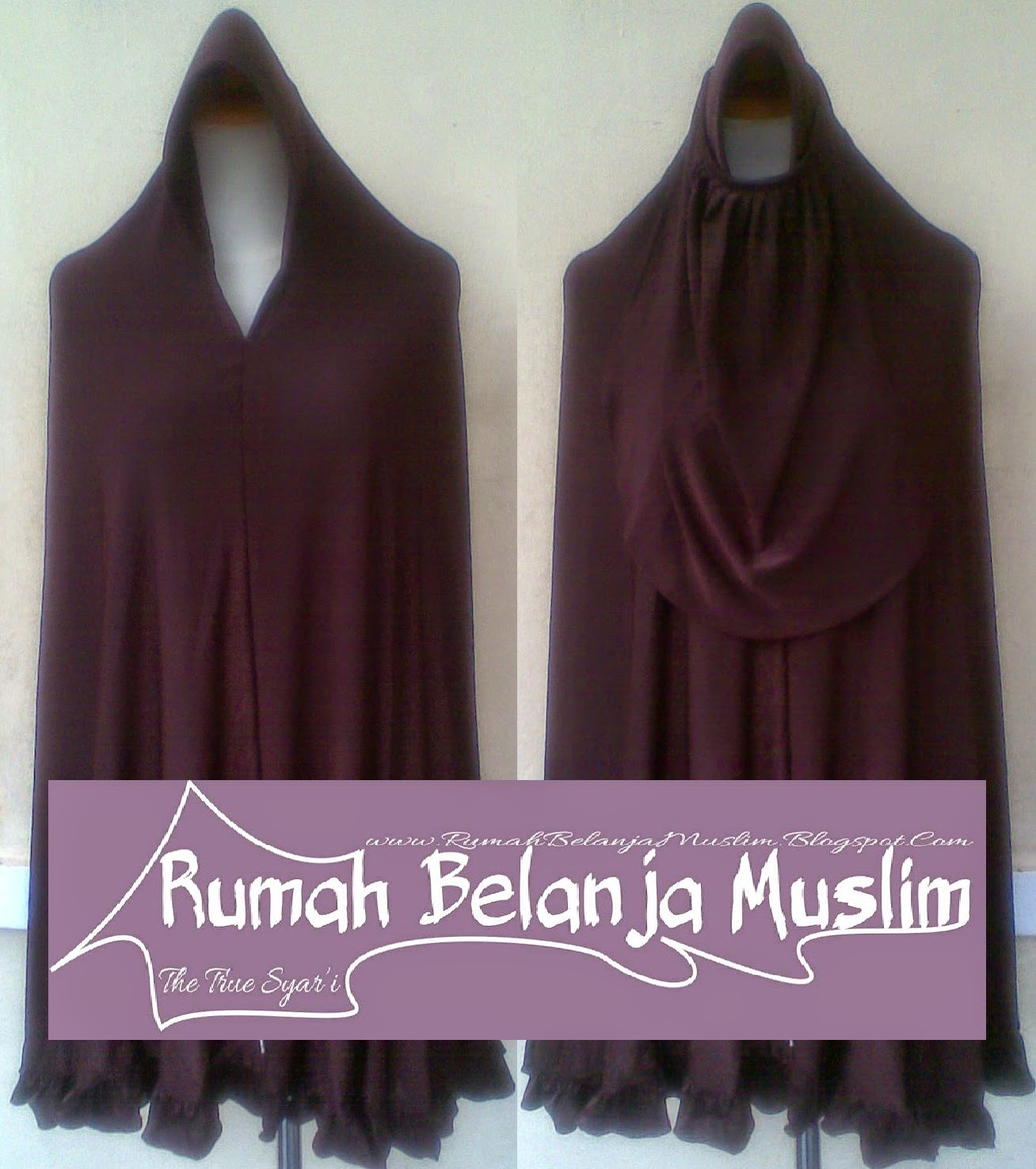 RUMAH BELANJA MUSLIM: Ready Jilbab Syar’i Coklat Kopi