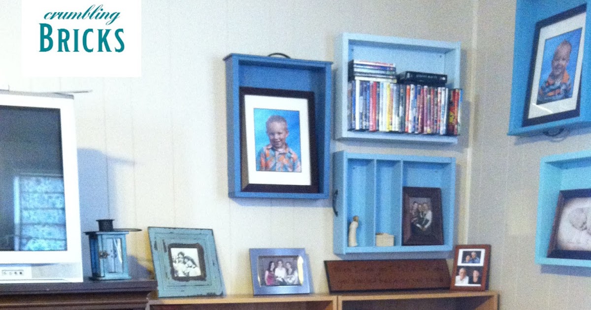 Crumbling Bricks Walmart Bookshelf Makeover