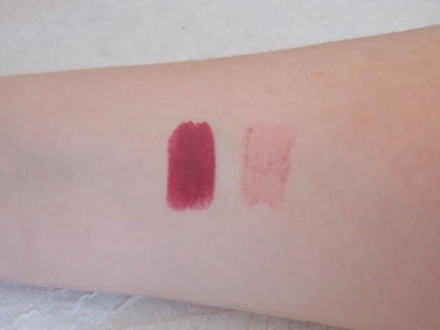 Swatches - MAC Plushglass in Power Supply and MAC Lipstick in Dark Side Swatches - MAC Plushglass in Power Supply and MAC Lipstick in Dark Side