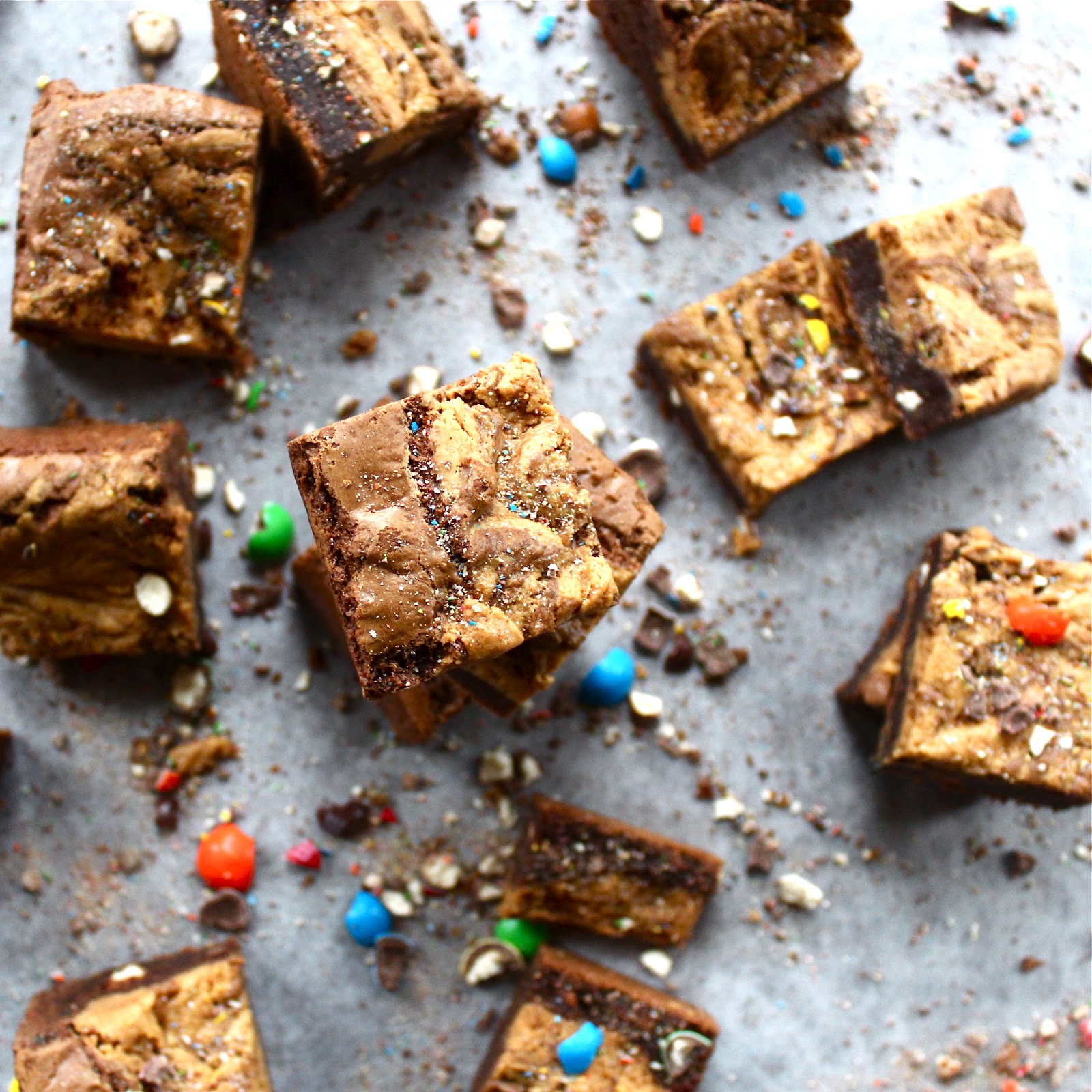 Butrcreamblondi Peanut Butter Pretzel M&M Truffle Brownies