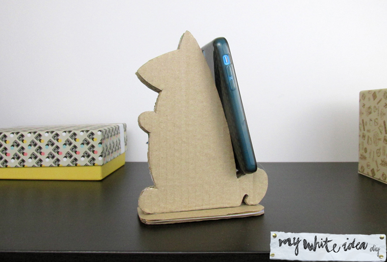 DIY Cardboard Tablet Stand MY WHITE IDEA DIY