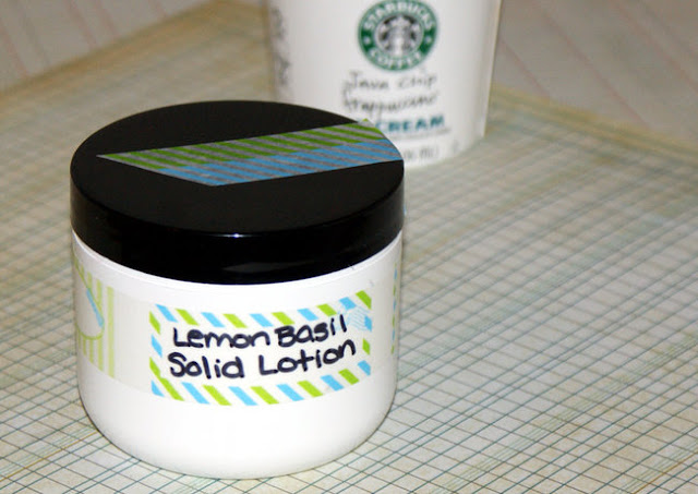 DIY Handmade Lemon Basil Solid Lotion Bar - Simple DIY Craft Project for Gift Giving