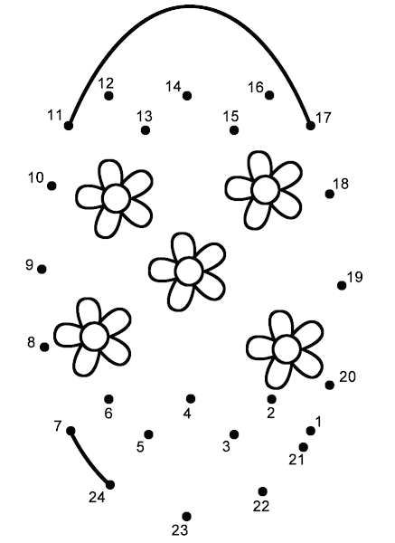 Dot Easter Coloring Pages