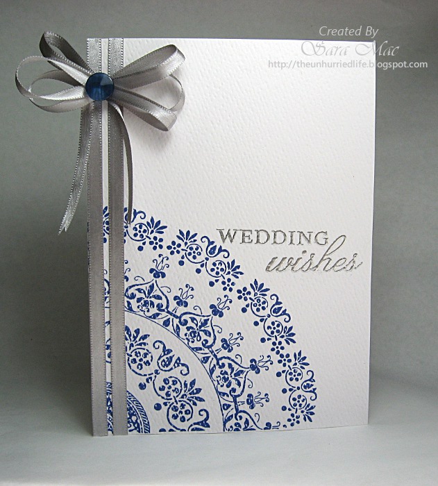 Navy Silver Wedding I made this wedding card for my husband's coworker