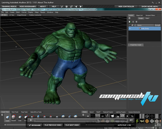 Descargar Autodesk Mudbox 2012 [32 & 64 Bits] Esculpa y Pinte Modelos y Texturas 3D Ultra Realistas