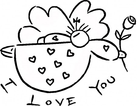 "I Love You " Coloring Pages >> Disney Coloring Pages