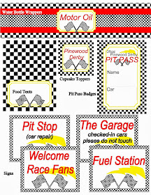 Little Miss Scatter Brain Pinewood Derby Printables