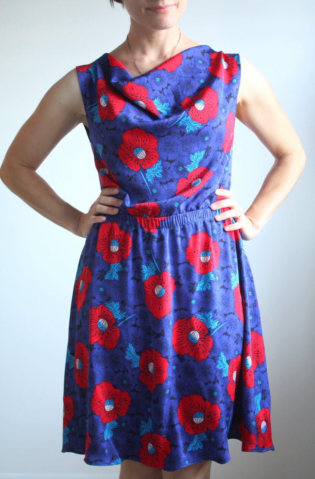 Nicole at Home Myrtle dress in stretch silk