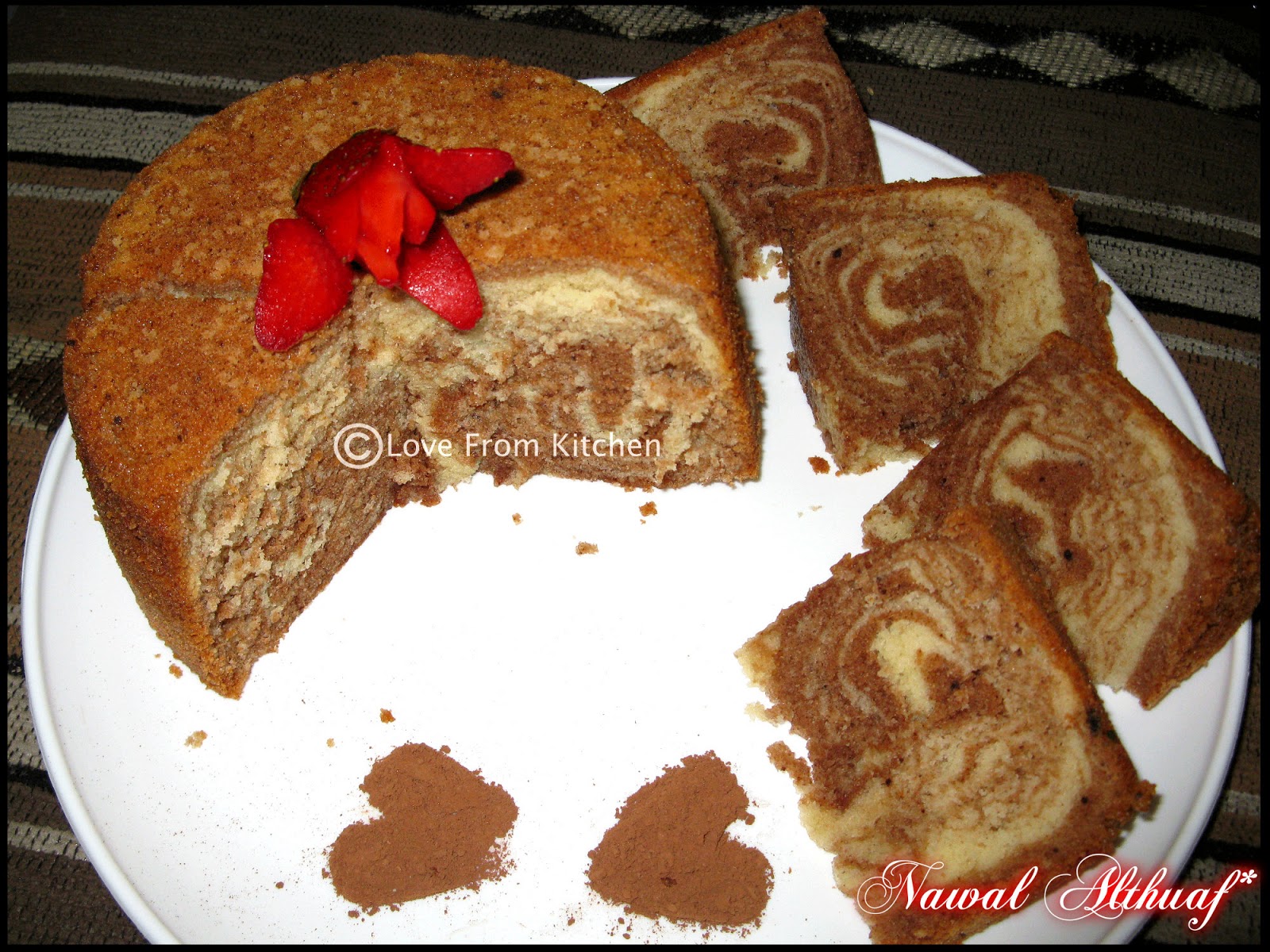 Marble cakePressure cooker method Love From Kitchen