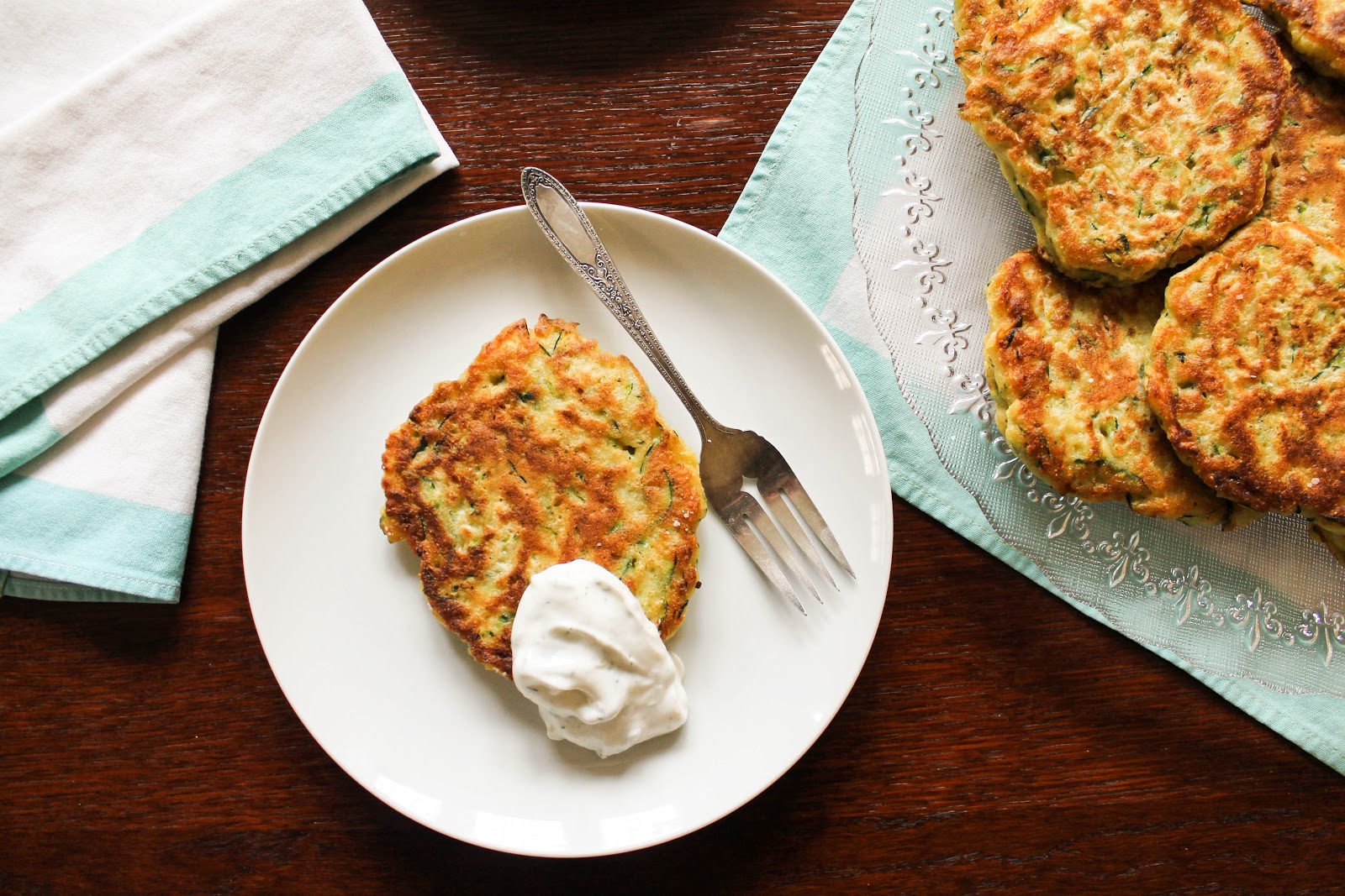 The Quixotic Table Savory Zucchini Pancakes