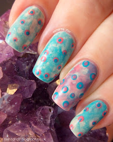 Spotted watercolor nail art